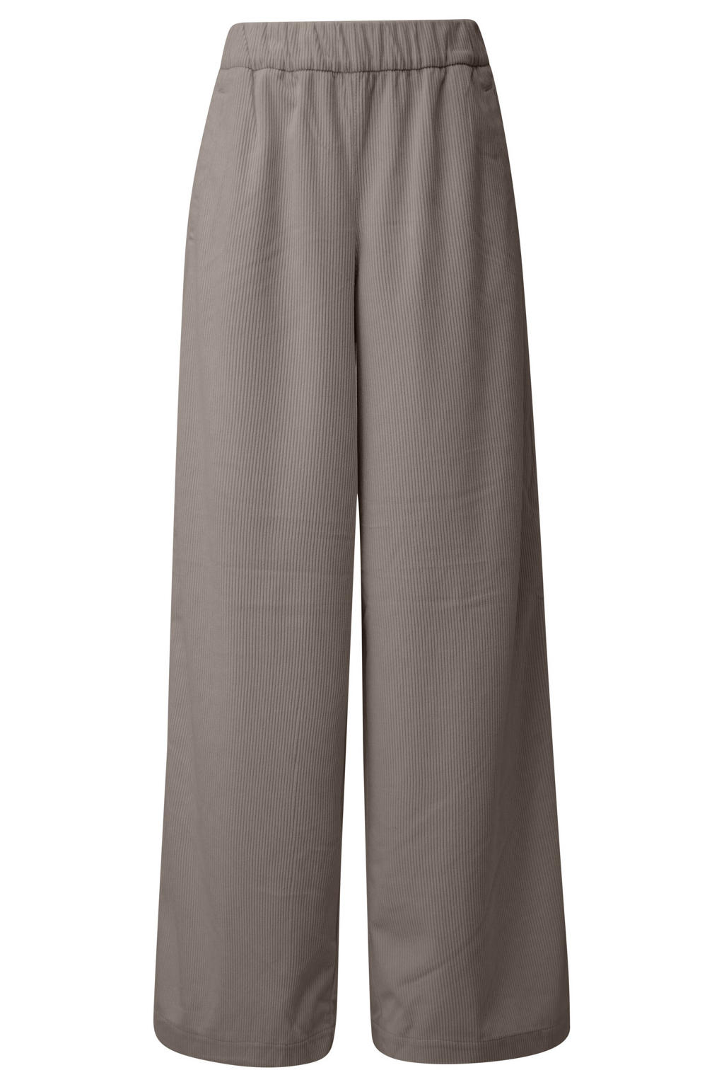 s.Oliver Curve Plus Size wide leg corduroy casual broek - grijs
