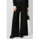 QS wide leg pantalon met plooien - zwart