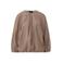 s.Oliver BLACK LABEL semi-transparante blousetop met ballonmouwen en plooien - lichtbruin