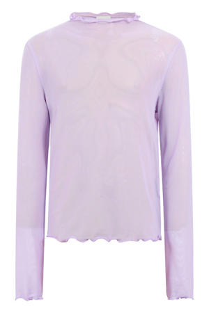 longsleeve met ruches - paars
