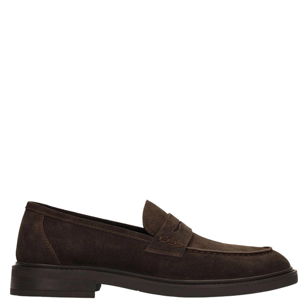Bruine heren Manfield suède loafers -