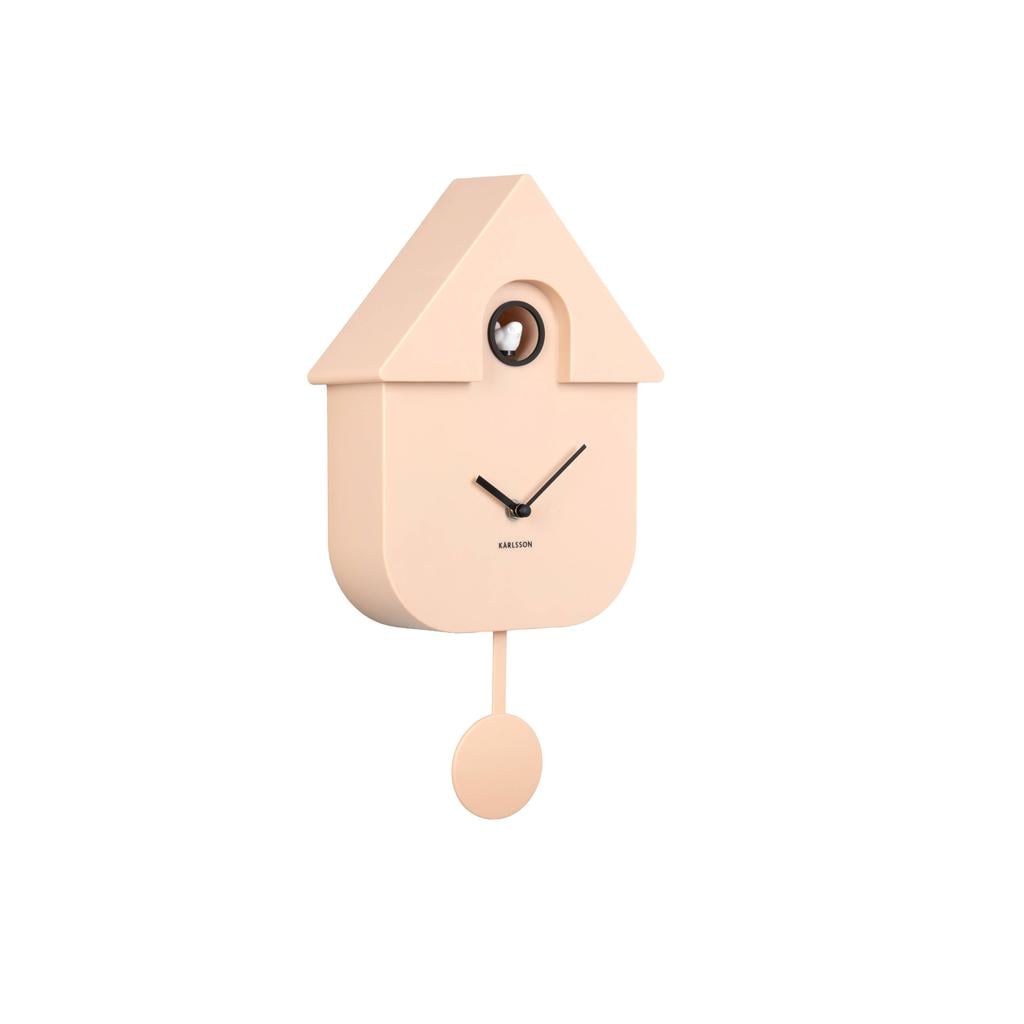 Karlsson wandklok Modern Cuckoo - perzik