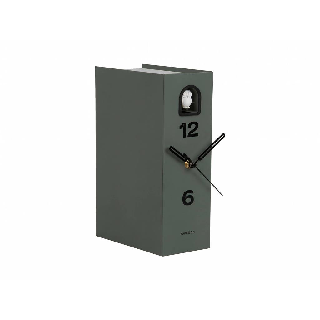 Karlsson tafelklok Book Owl - jungle groen