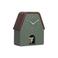 Karlsson wandklok Highland Cow Cuckoo 9,4x22,7x25 cm - jungle groen