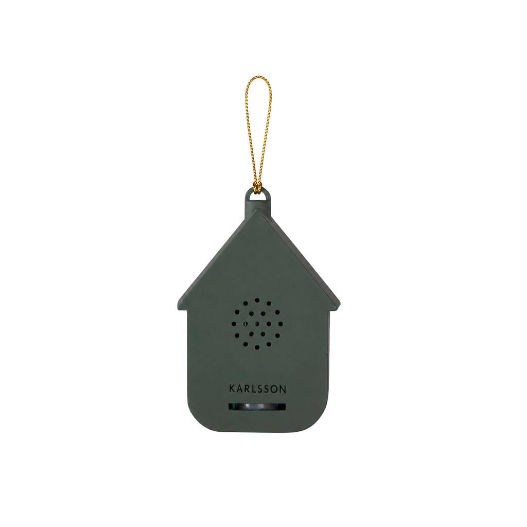 Karlsson polystone wandklok Mini Cuckoo 3x5,4x7,2 cm - jungle groen