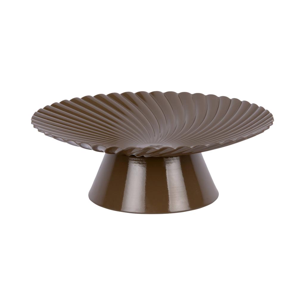 Present Time schaal Paris Swirl 24x8 cm - chocoladebruin