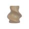Present Time keramieken vaas Paris Twisted 10x22 cm - latte bruin