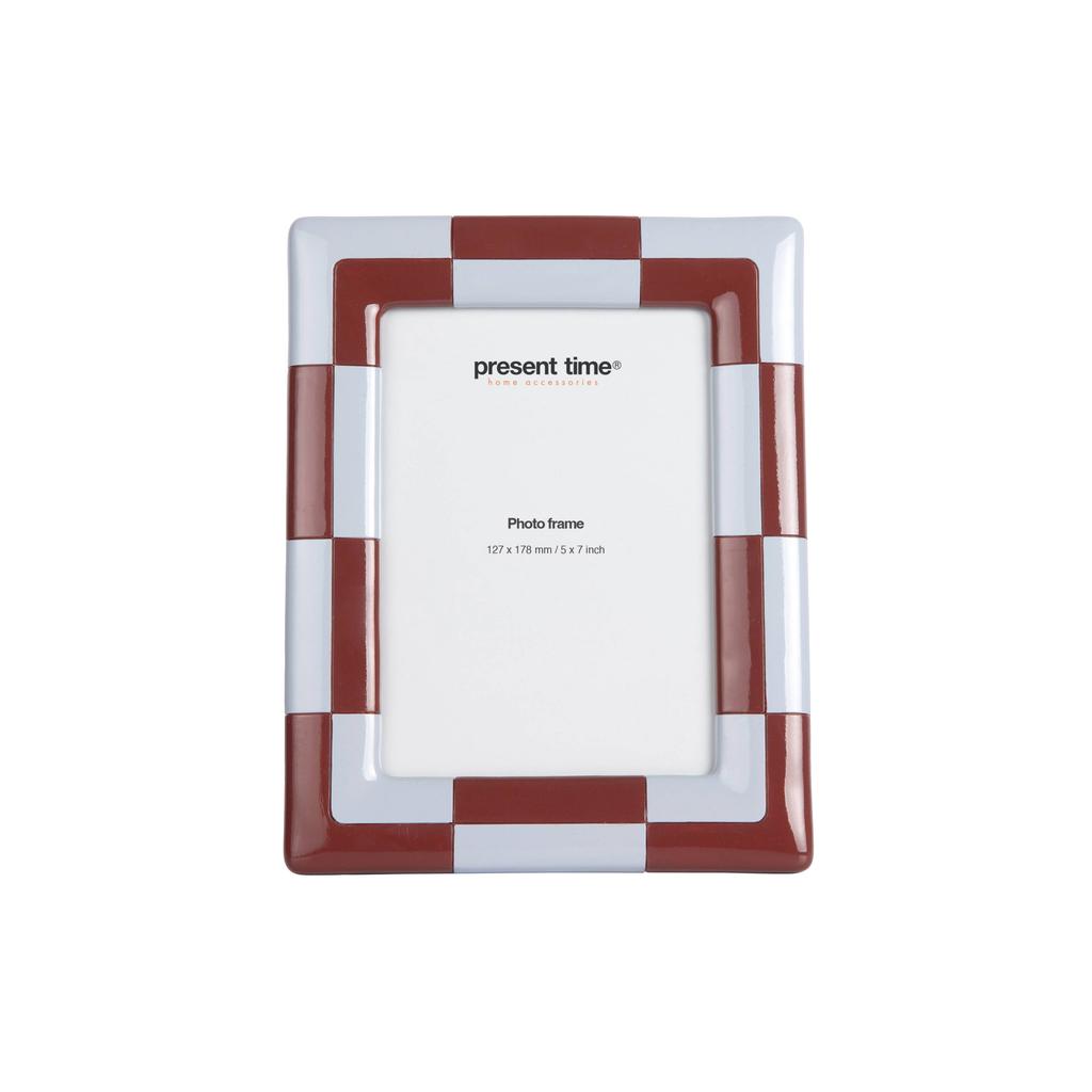 Present Time Firenze fotolijst - burgundy rood/zacht blauw