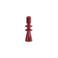 Present Time houten kandelaar Cadiz Double Ring 7x22 cm - bordeauxrood