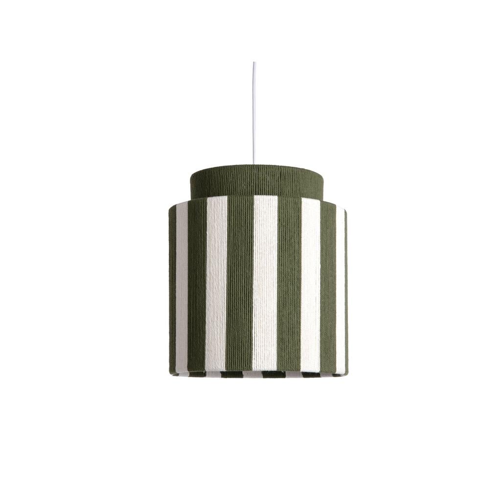 Leitmotiv Hanglamp Vienna Stripes - groen/gebrokenwit