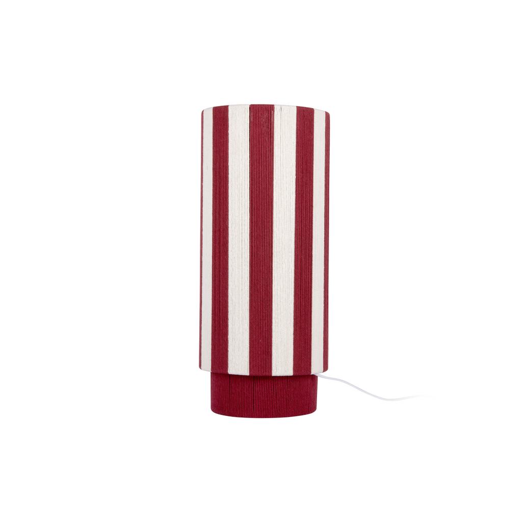 Leitmotiv Tafellamp Vienna Stripes - burgund/gebrokenwit