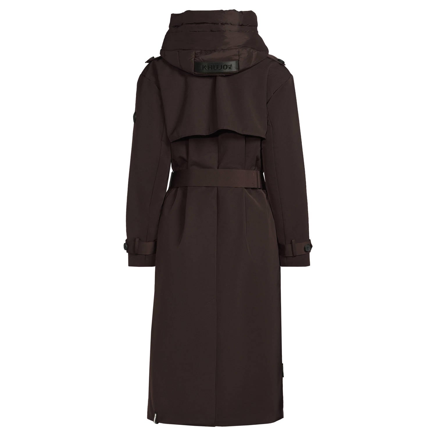 Khujo winterjas met ceintuur bruin