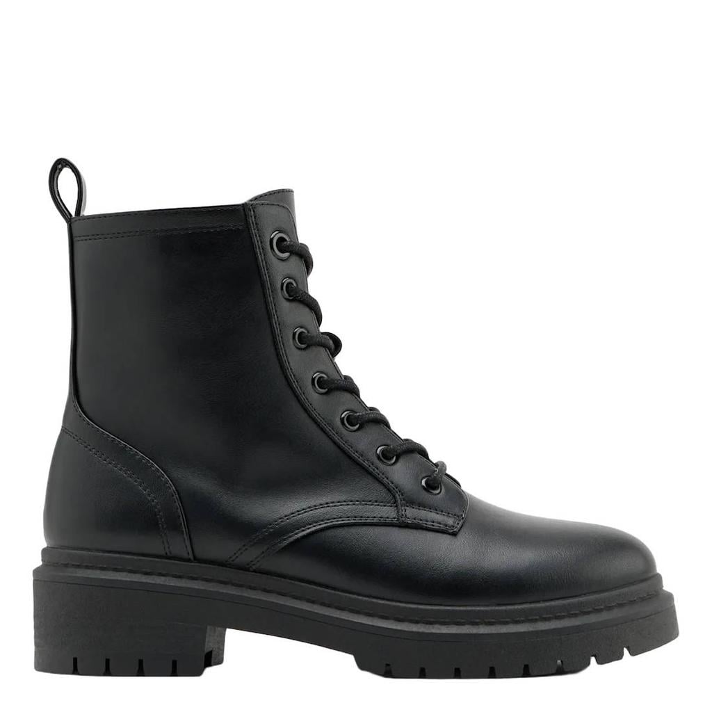 Graceland veterboots met profielzool - zwart