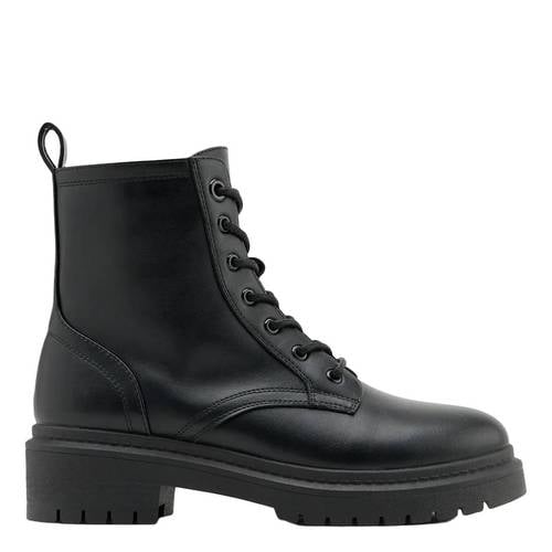 Graceland veterboots met profielzool zwart