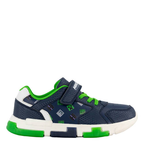 Minecraft sneakers donkerblauw/groen