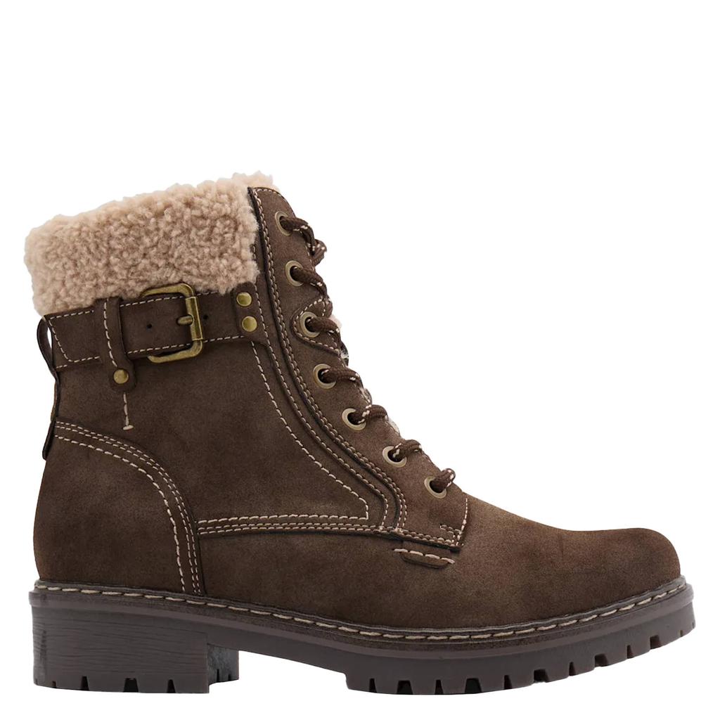Easy Street veterboots met blokhak - bruin