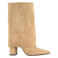 Graceland suèdelook laarzen met blokhak - beige