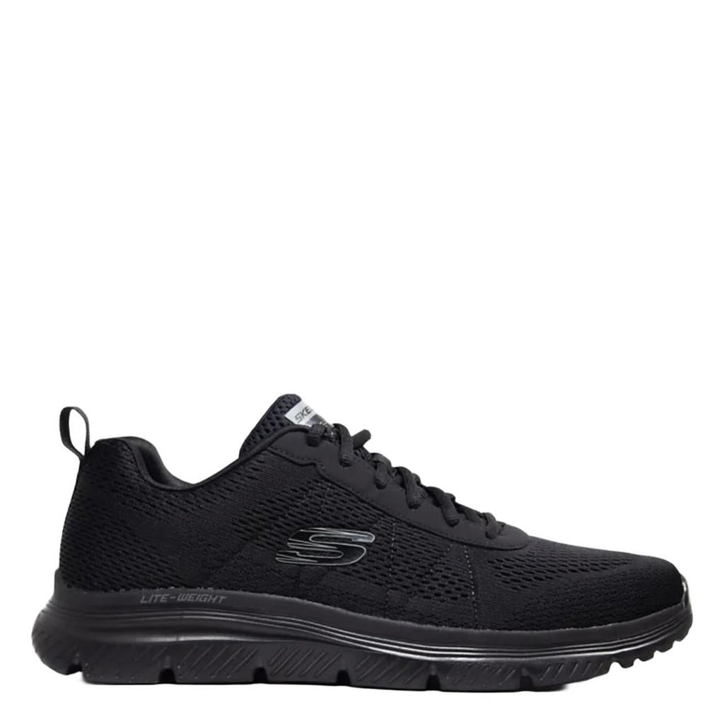 Zwarte heren Skechers Burns 2.0 Slip-on sneakers met logo -