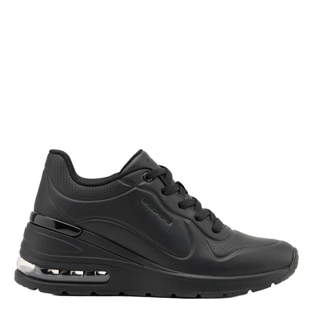 Zwarte dames Skechers sneakers met sleehak -