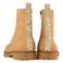 Graceland suèdelook enkelboots met glitters en profielzool - camel