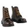 Graceland lakleren enkelboots met profielzool - bruin