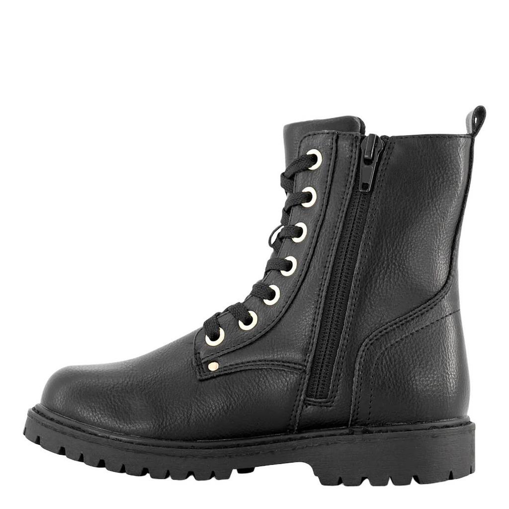Graceland enkelboots met profielzool - zwart