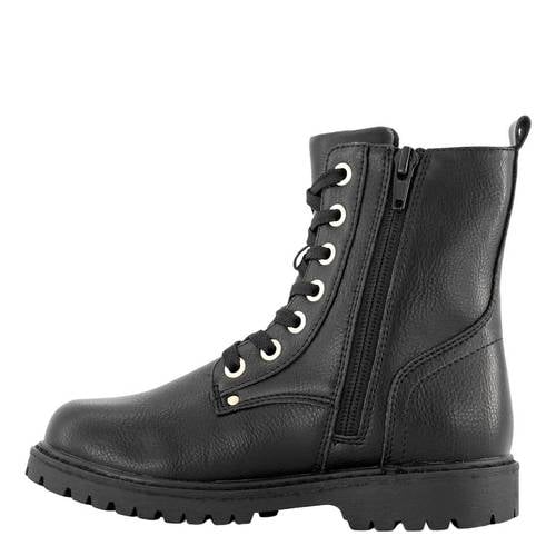 Graceland enkelboots met profielzool zwart
