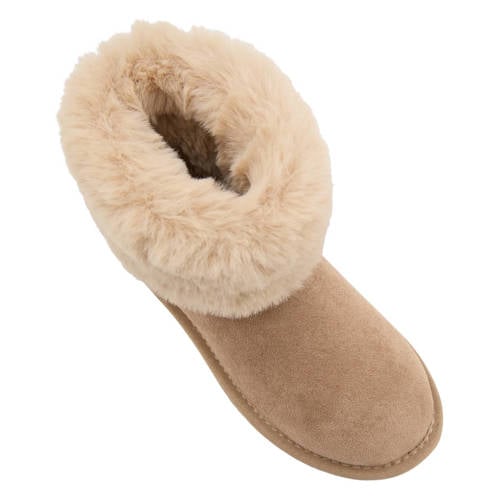 Graceland suèdelook enkelboots beige