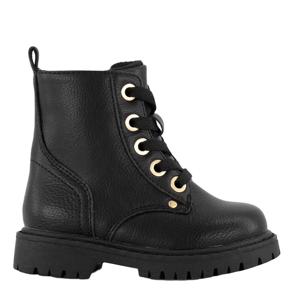 Graceland enkelboots met profielzool - zwart