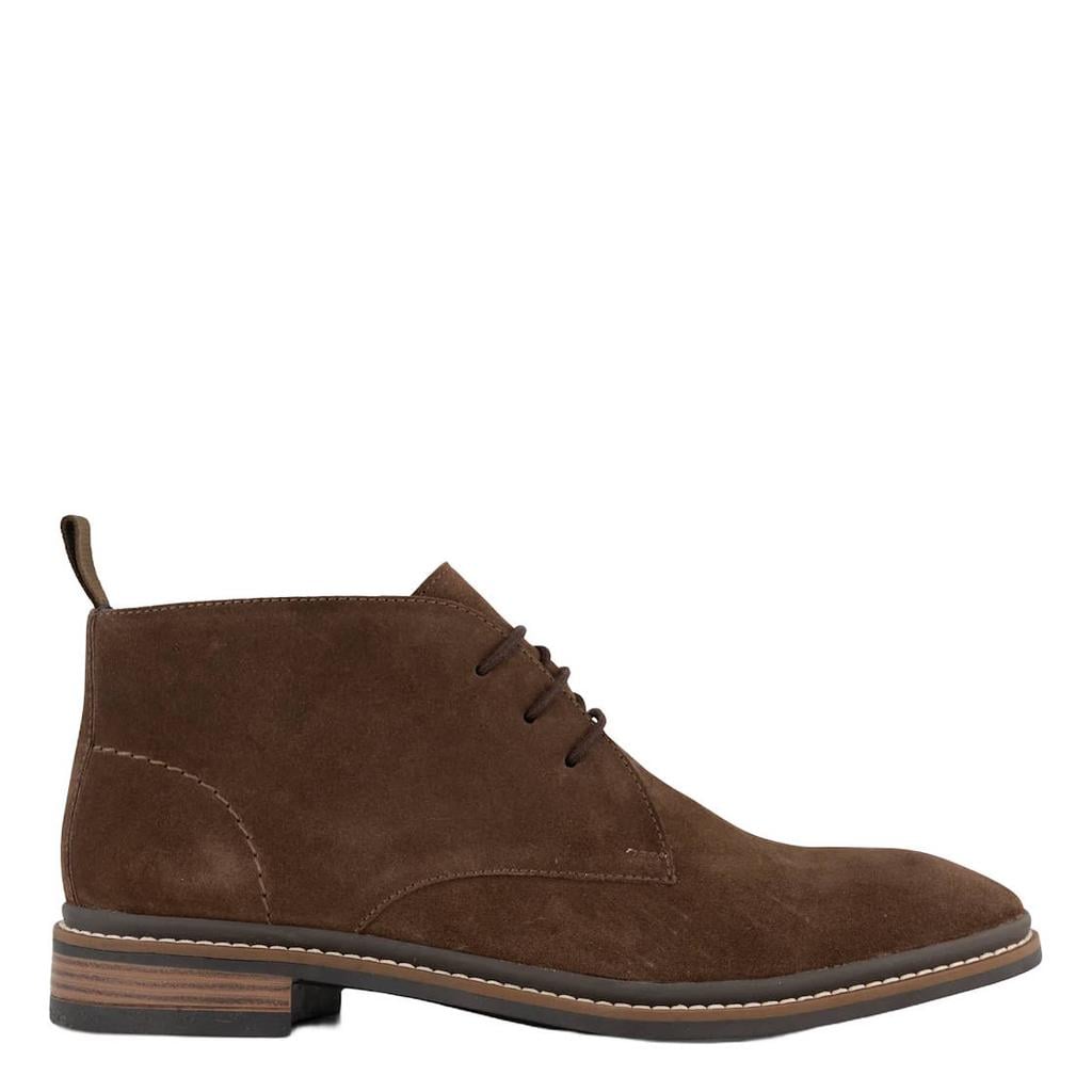 AM SHOE suède veterschoenen - bruin
