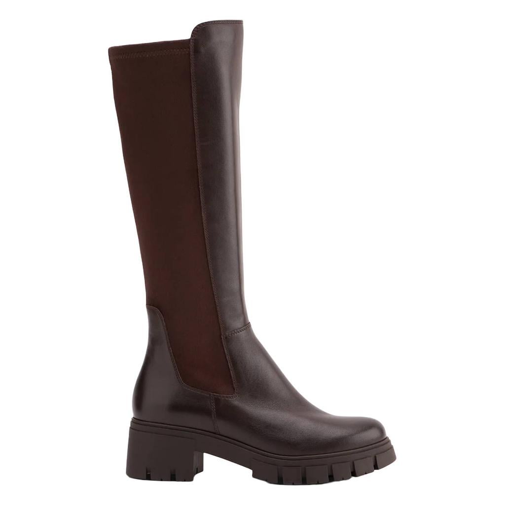 5th Avenue leren laarzen met profielzool - bruin