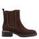 Graceland enkelboots met blokhak - bruin