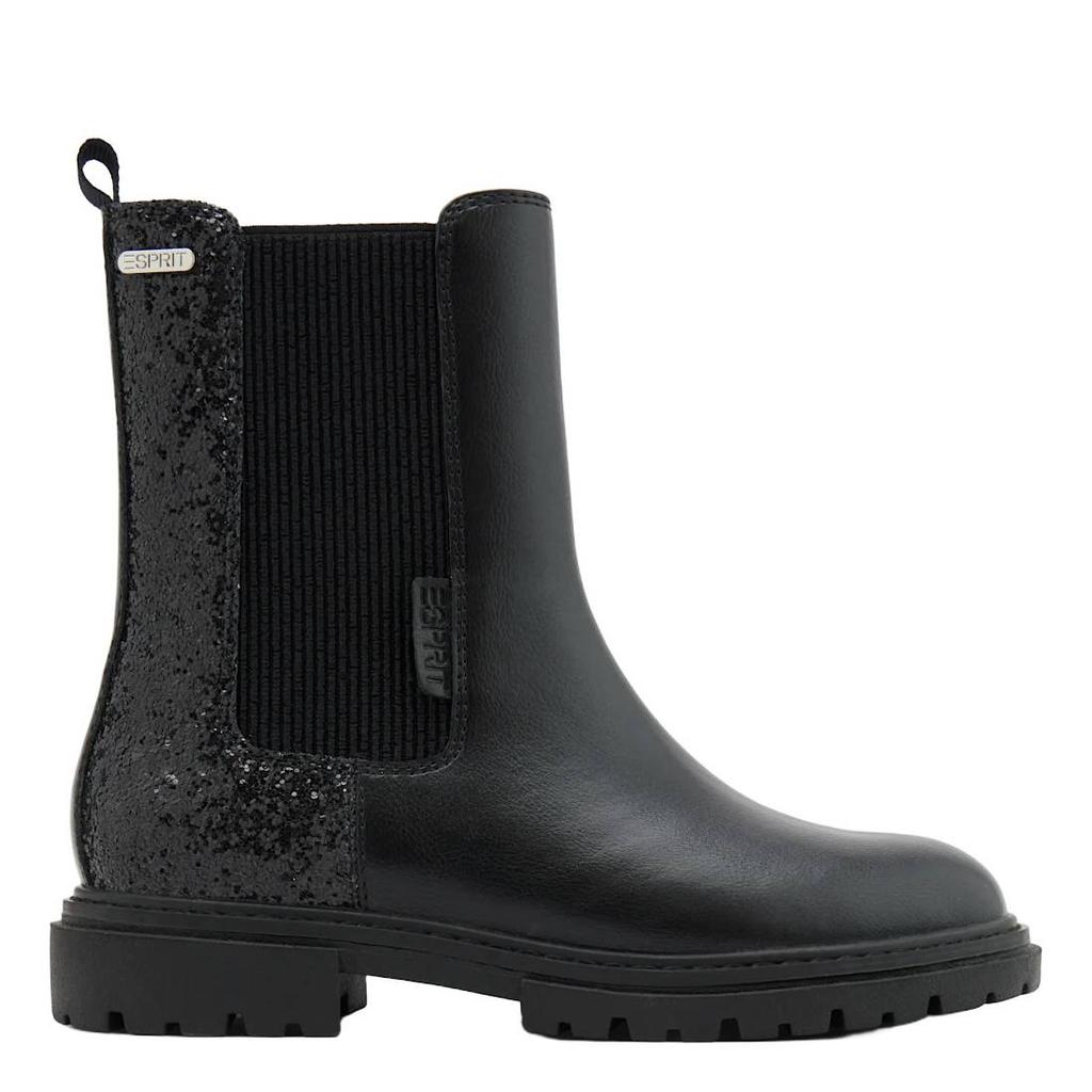 Zwarte meisjes ESPRIT enkelboots met glitters - met ritssluiting