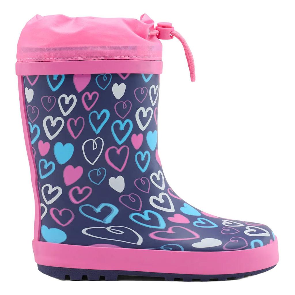Cortina rubber regenlaarzen - blauw/roze