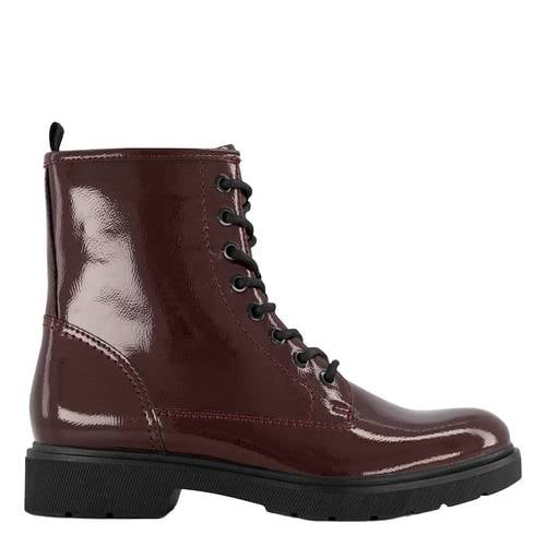 Graceland lakleren veterboots met profielzool bordeaux