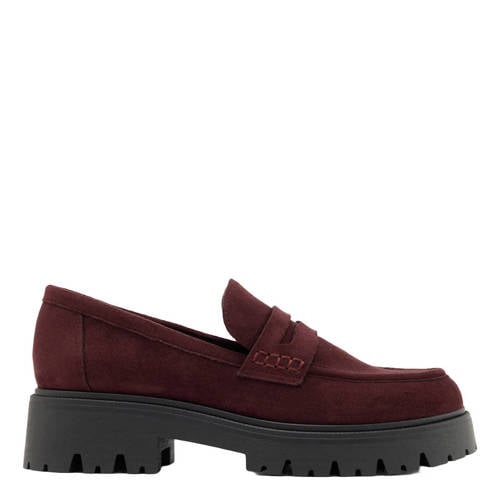 Graceland chunky suèdelook loafers bordeaux