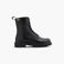ESPRIT leren enkelboots met profielzool - zwart