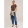 WE Fashion aansluitend T-shirt - bruin