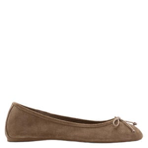 suède ballerina's - taupe