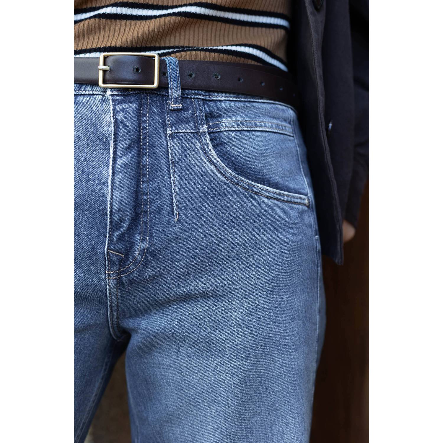 Para Mi barrel jeans medium blue denim