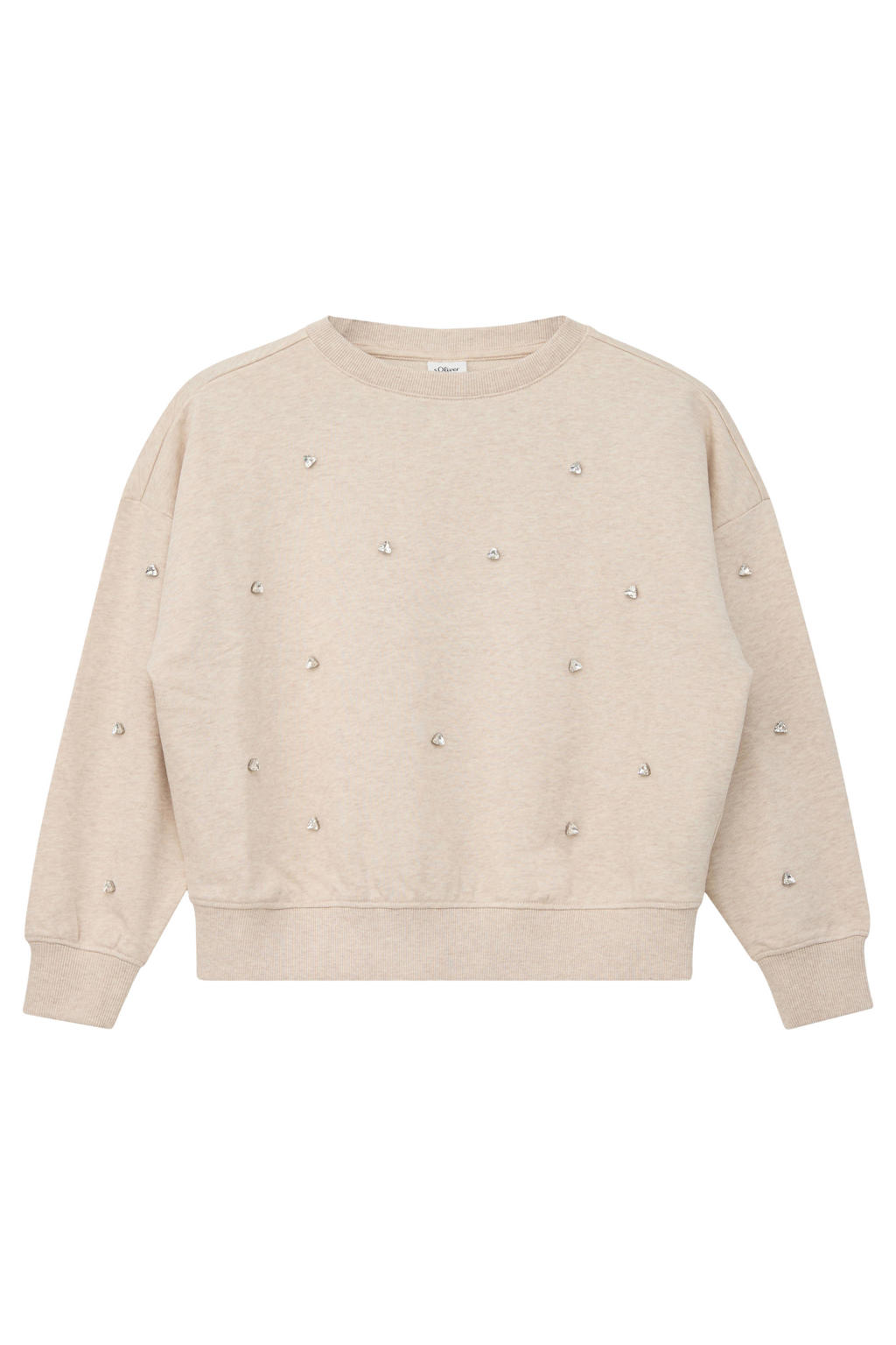 s.Oliver sweater met strass-steentjes - beige