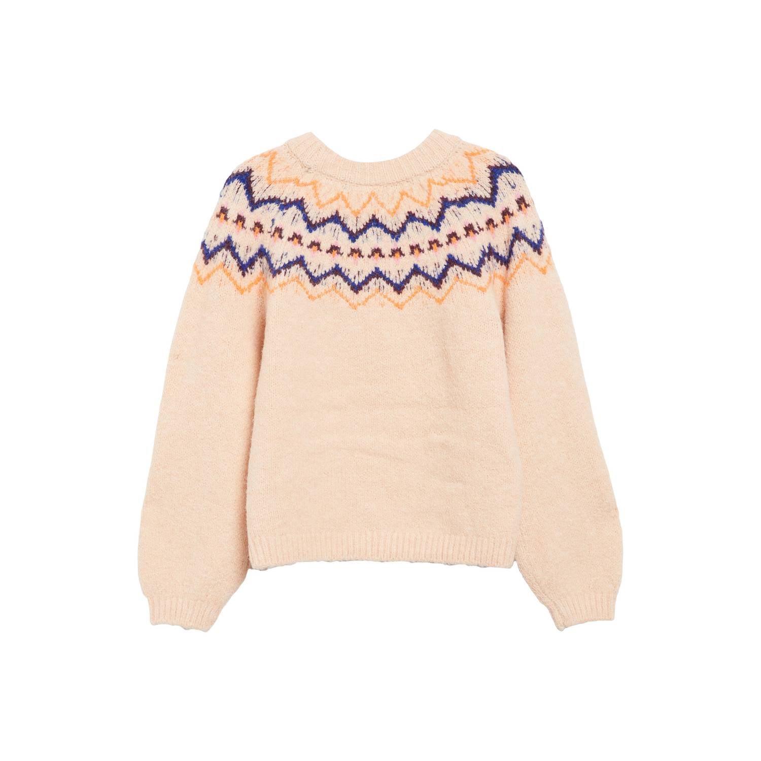 s.Oliver gebreide trui met print beige