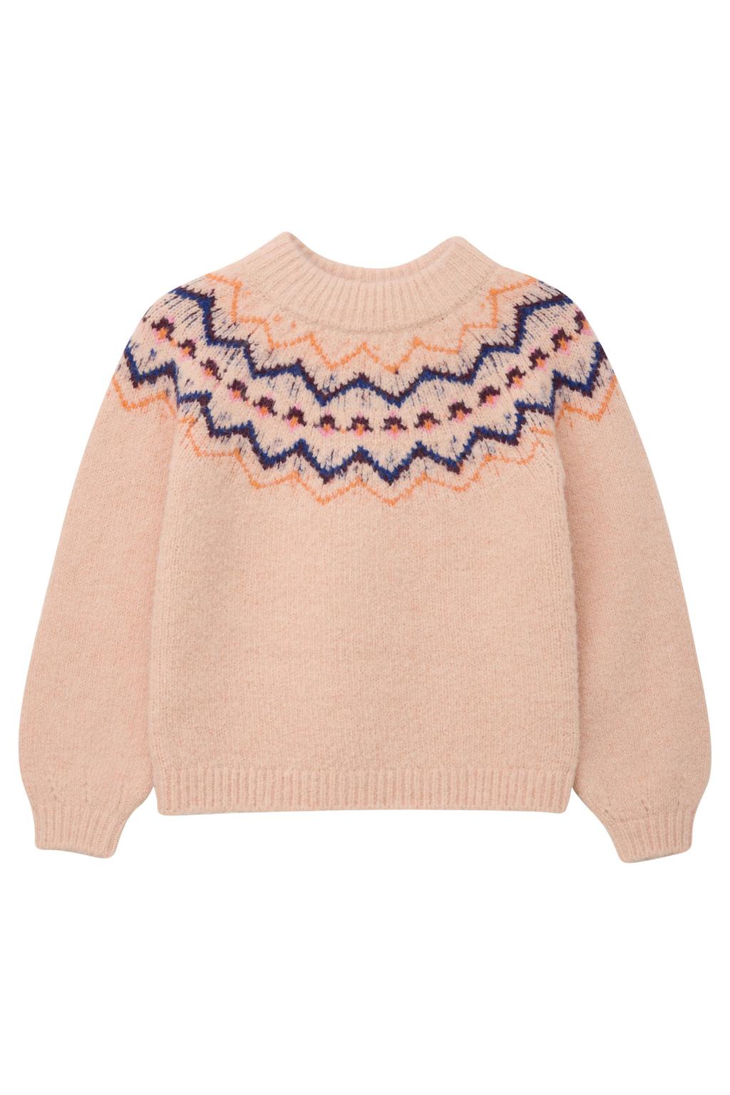s.Oliver gebreide trui met print - beige