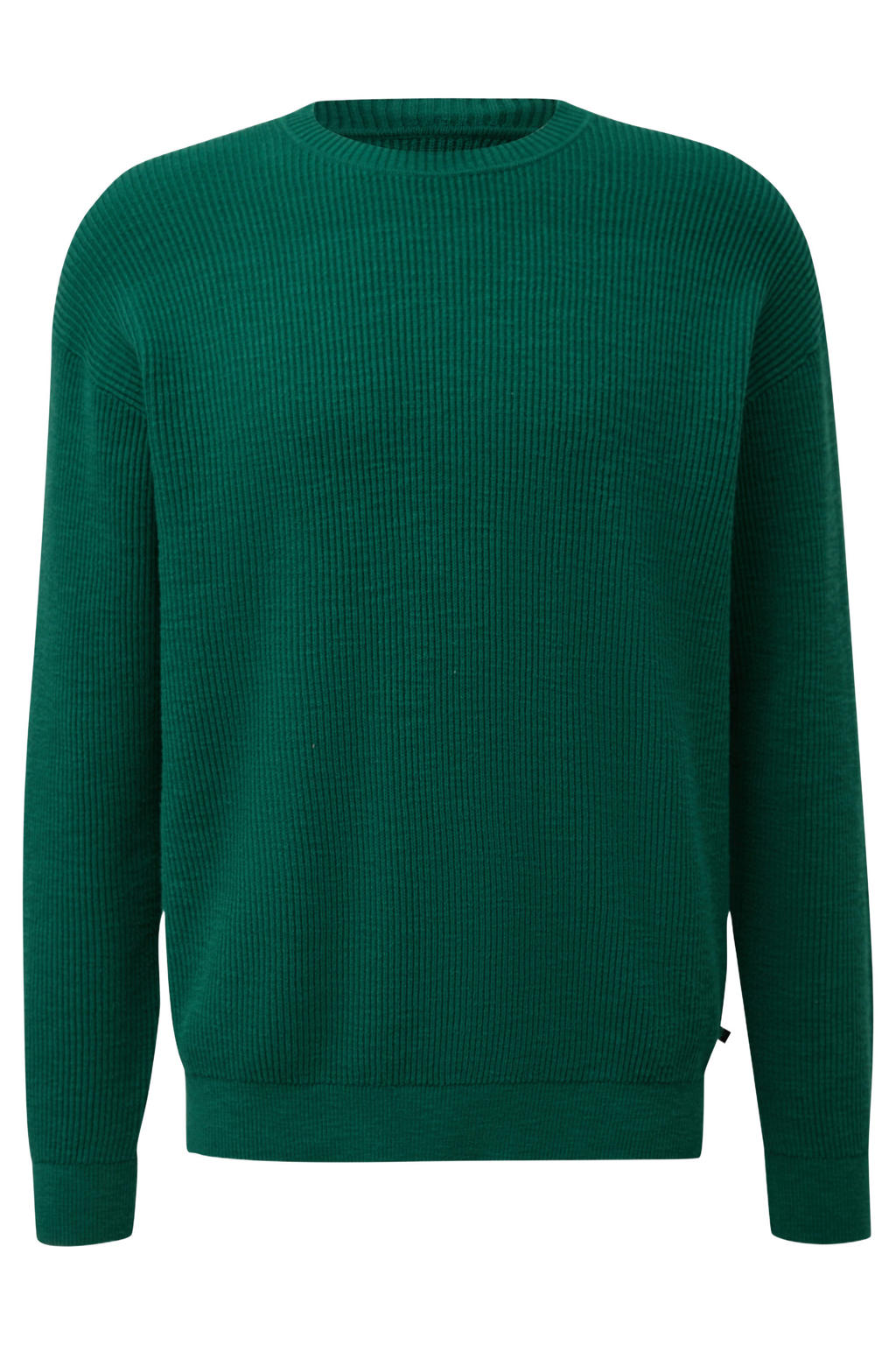 s.Oliver Big Size katoenen regular fit gebreide trui - groen