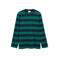 s.Oliver regular fit gestreepte longsleeve - donkergroen