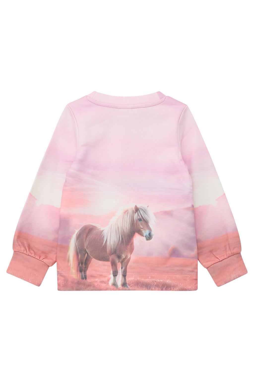 Lichtroze en roze meisjes s.Oliver sweater met lange mouwen en ronde hals