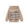s.Oliver hoodie met print - beige/blauw
