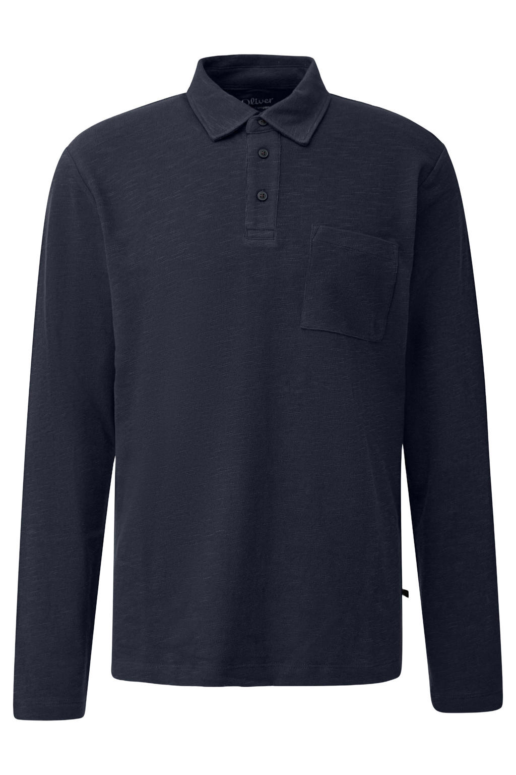s.Oliver regular fit polo - blauwzwart