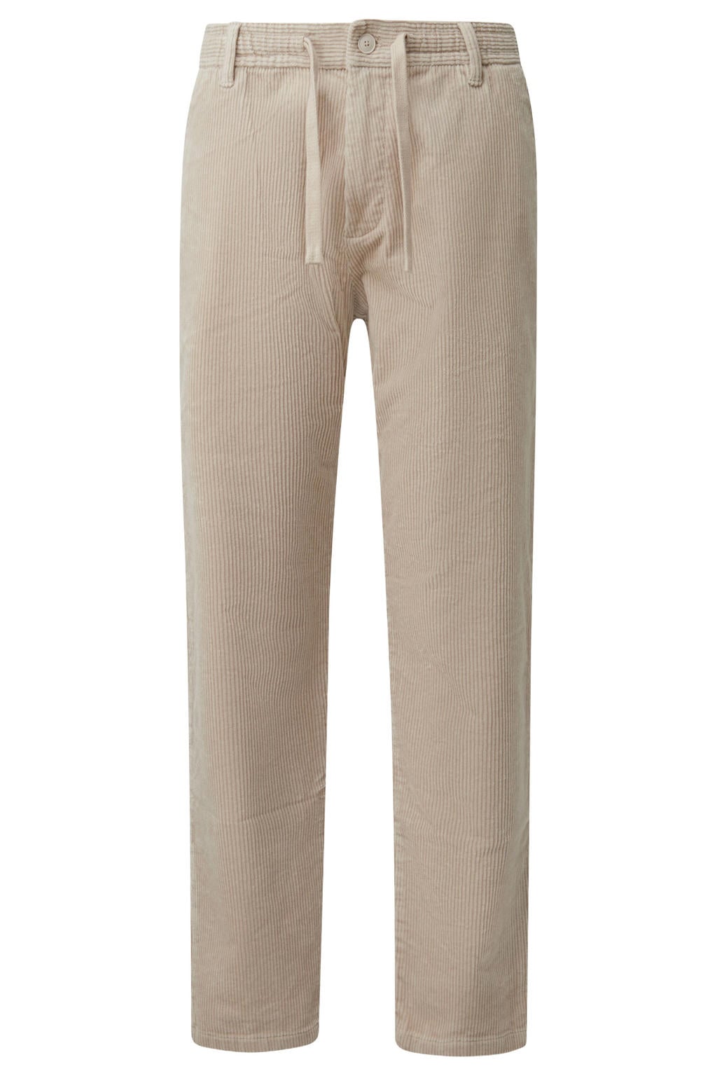 s.Oliver straight leg corduroy casual broek - beige