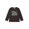 s.Oliver longsleeve met pailletten en print - donkerbruin